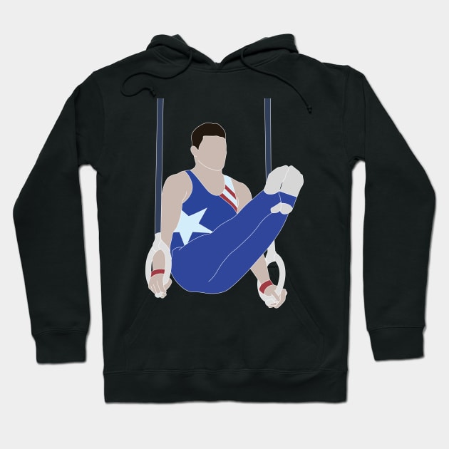 Male Gymnast Hoodie by sportartbubble